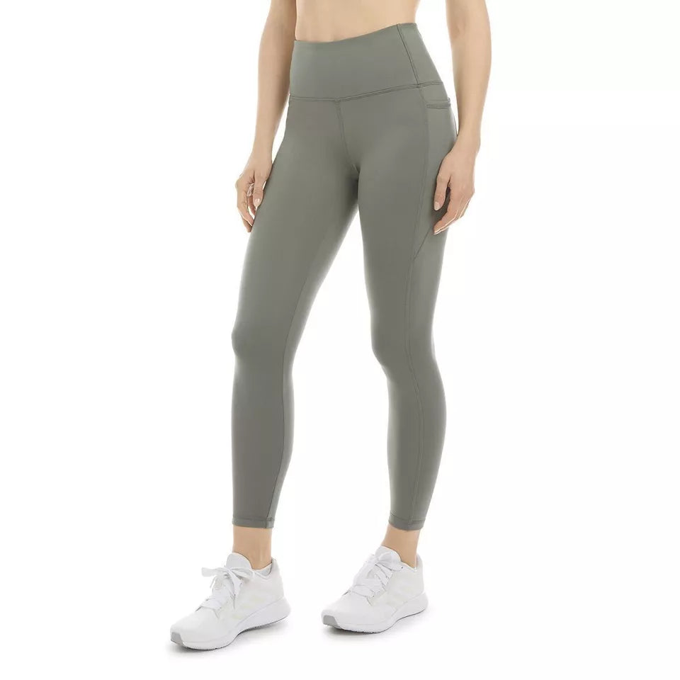 Danskin Women's High Rise 7/8 Brushed Legging Tight - Comfort & Style for Active Living