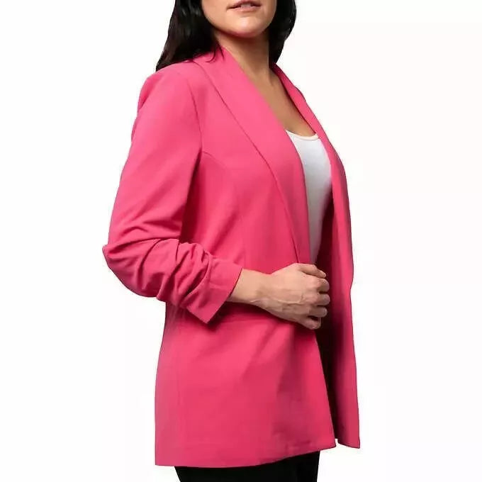 Dakota Blue Women's Crepe Blazer – Elegant Lightweight Layer for Any Occasion