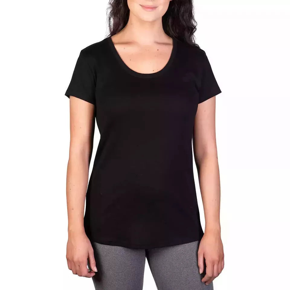 Kirkland Signature™ Ladies' Pima Cotton Short Sleeve T-Shirt | Scoop Neck