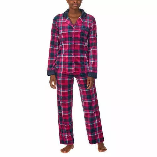 Carole Hochman Ladies' Fleece Notch Collar Pajama Set – Cozy and Stylish Sleepwear