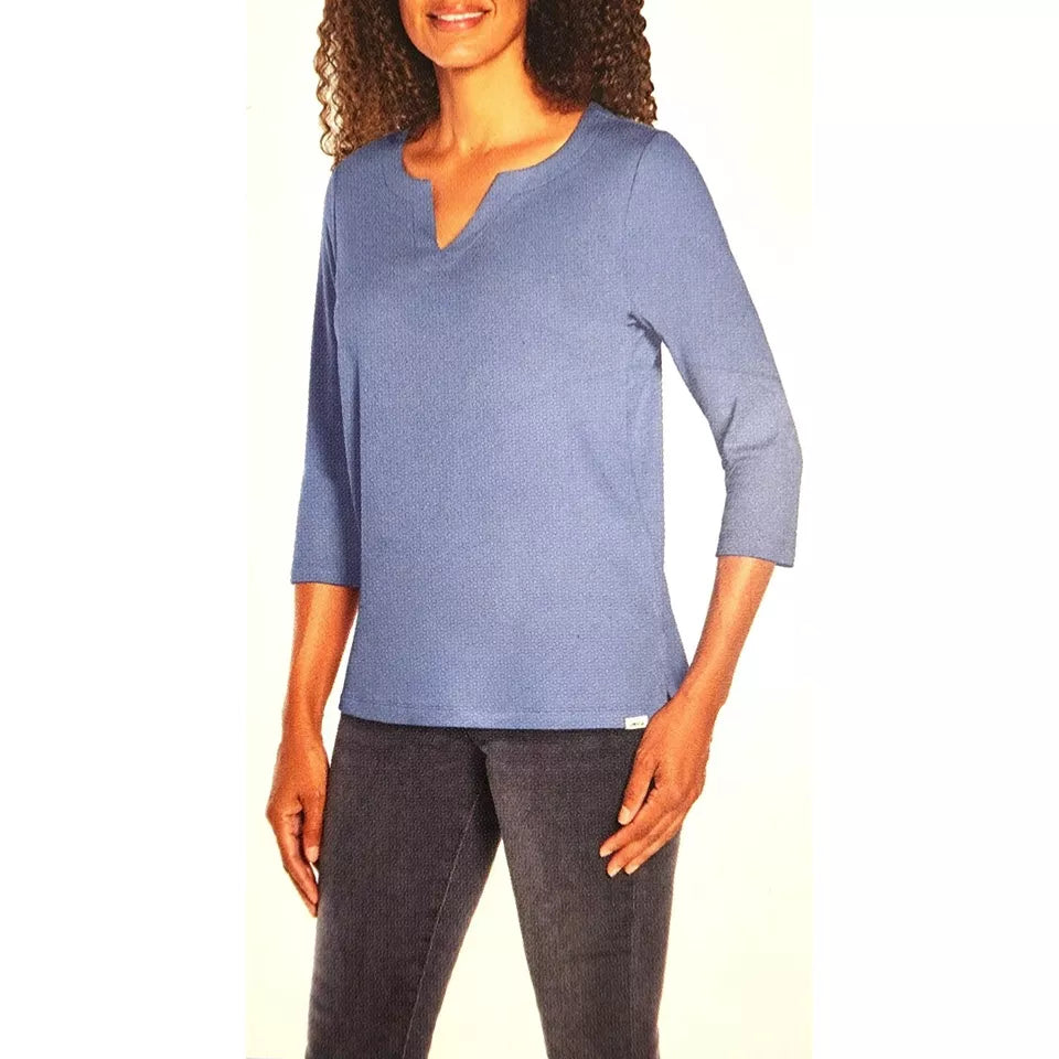 Orvis Ladies' 3/4 Sleeve Pima Cotton Tee with Side Slits