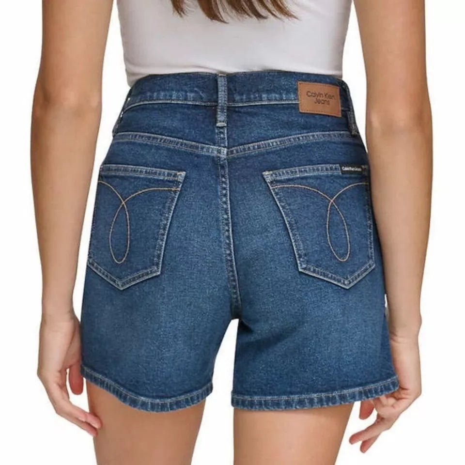 Calvin Klein Women's White 5-Pocket Denim Shorts