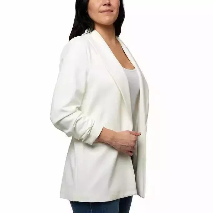 Dakota Blue Women's Crepe Blazer – Elegant Lightweight Layer for Any Occasion