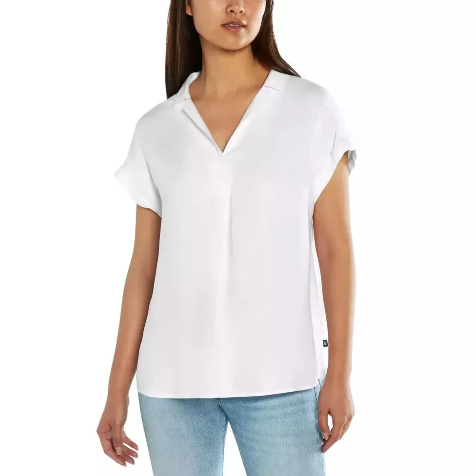 GAP Women’s V-Neck Short Sleeve Blouse – Stylish and Comfortable Casual Wear