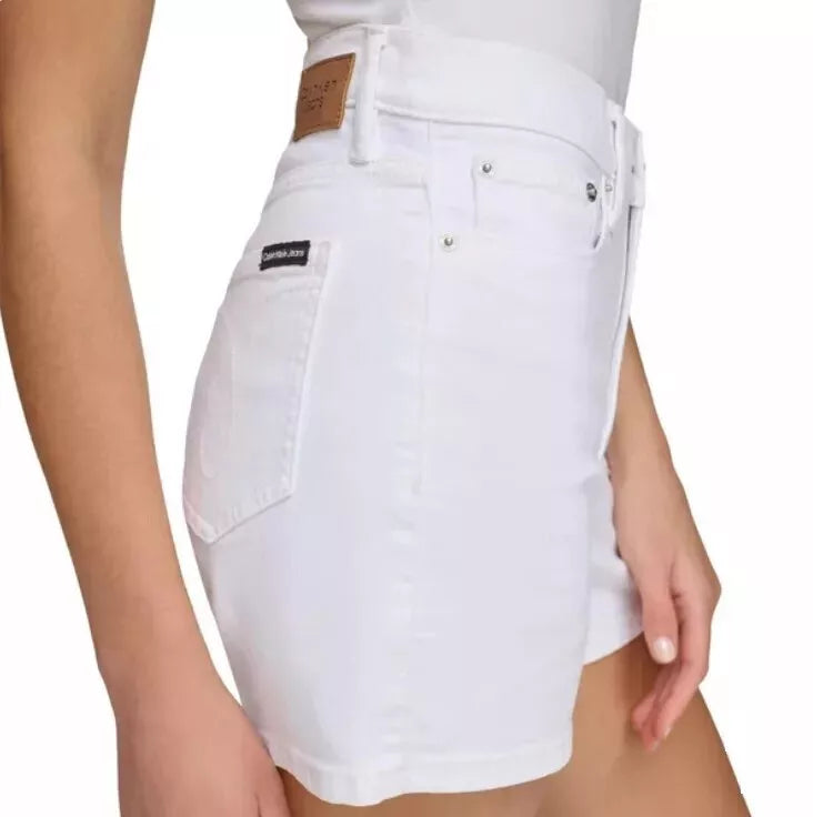 Calvin Klein Women's White 5-Pocket Denim Shorts