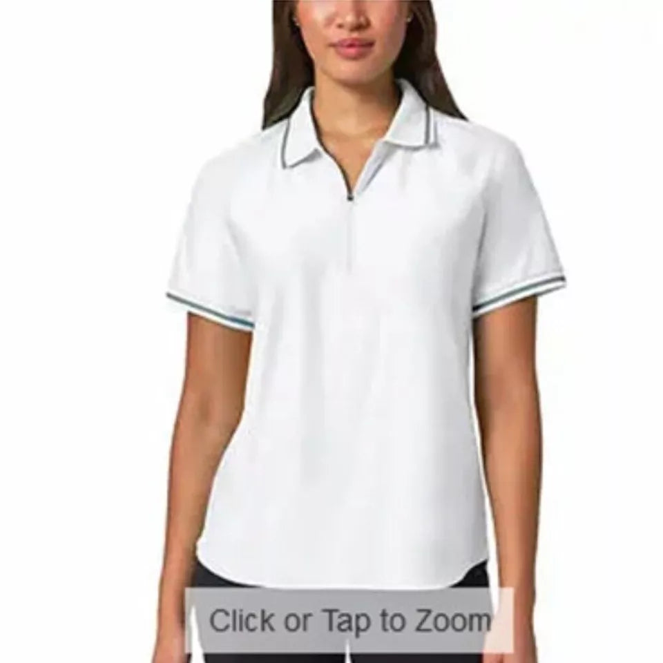 Mondetta Women's Collared Zip Front Tee - Short Sleeve