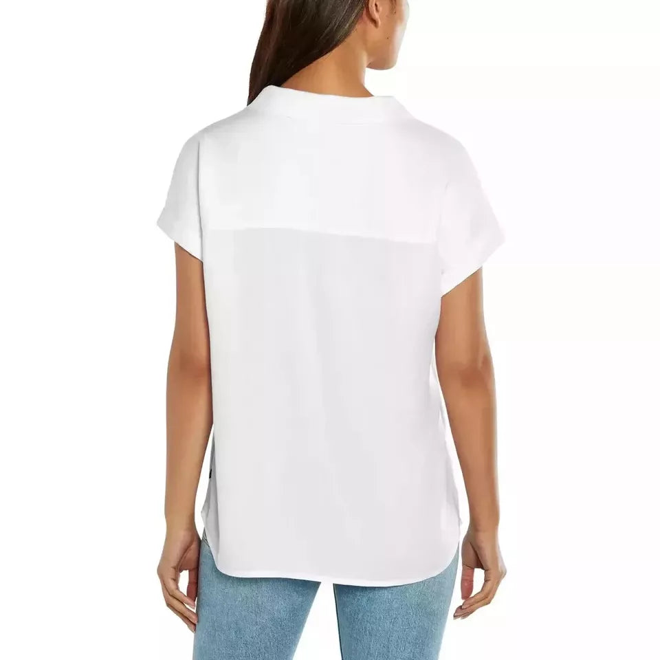 GAP Women’s V-Neck Short Sleeve Blouse – Stylish and Comfortable Casual Wear