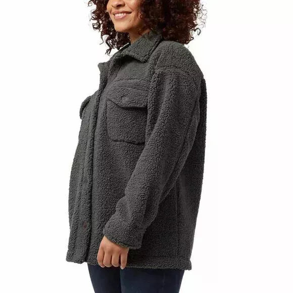 32 Degrees Women's Cozy Long Sleeve Shirt - Gray - Soft & Comfortable