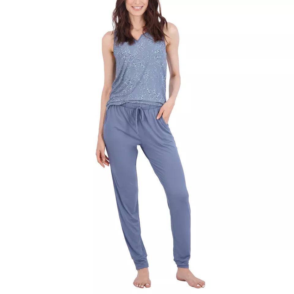 Live2Lounge Ladies' 4-Piece Lounge Set – Stylish Comfort in Gray, Blue & Pink