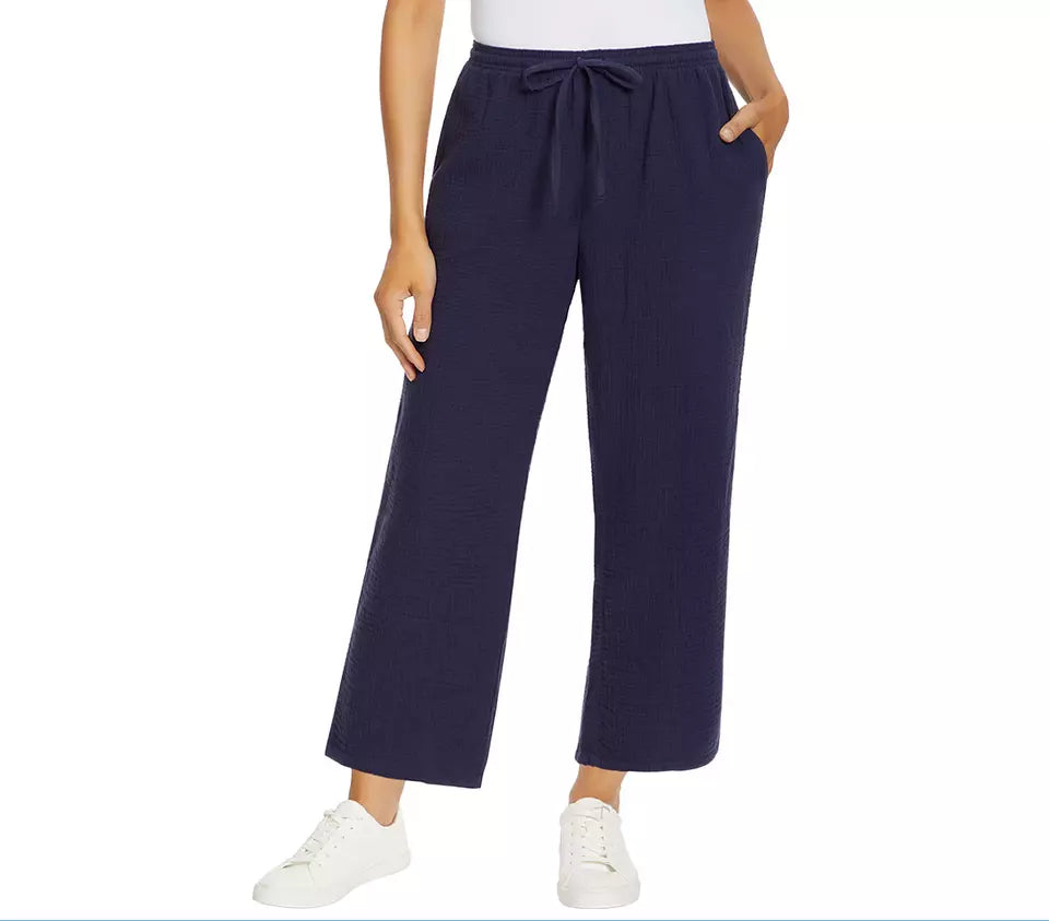 Jessica Simpson Women's Gauze Ankle Pants – Lightweight, Stylish, Comfortable