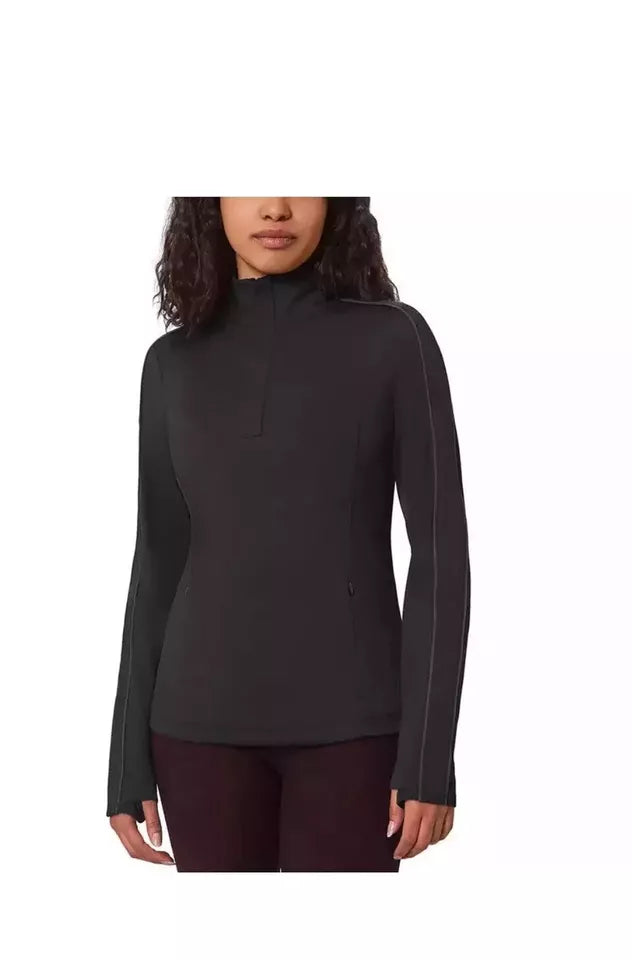 Mondetta Ladies' Quarter Zip Active Top Pullover - Stylish & Comfortable Workout Essential