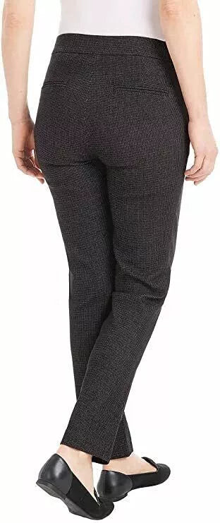 Hilary Radley Women's Pull-On Black Pants with Pockets & Tummy Control - Comfortable & Stylish